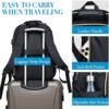 Travel Laptop/School Backpack for Teens, 15.6 Inch Quilted Work Backpack Purse with USB Charging Port, Large Anti-theft Bookbags for Student Teacher, Casual Daypacks for Women Men,Black - Image 5