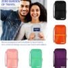 RFID Blocking, Multifunctional, Durable, Lightweight, Three-Layer Family Passport Holder, Travel Wallet(Green), Travel Documents Organizer, 7PVC Pockets For First Aid Items,Expensive items - Image 5