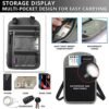Travel Pouch Neck Wallet Family Passport Holder Organizer Case with RFID Blocking Easy to Conceal Travel Pouch (Clear Passport Cover Inside) - Image 4
