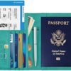 HOTCOOL Passport Holder UPGRADED VERSION Leather Passport Accessories for Women Men Wallet Travel Cover Case, with 11 Pockets, Pen and Pin, RFID Blocking and Elastic Strap, Apple Green - Image 5