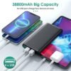 Portable Charger 38800mAh,LCD Display Power Bank,4 USB Outputs Battery Pack Backup, USB-C in&out Dual Input Phone Charging Compatible with iPhone 15/14/13 Pro Max/12,Android Samsung Galaxy Pixel Nexus - Image 4