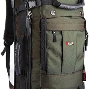 KAKA Classic Laptop Backpack, Travel Hiking & Camping Dayback for Women Men, Water-Resistant Big College School Bookbag Fits 17 Inch Laptop and Notebook Black