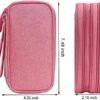 Electronics Accessories Case, Universal Electronics Accessories Organizer Pouch Bag, Waterproof Portable Cable Organizer Bag, Travel Gear Carry Bag for Cord, Charger, Flash Drive, Phone,SD Card,Pink - Image 2
