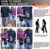Travel Pouch Neck Wallet Family Passport Holder Organizer Case with RFID Blocking Easy to Conceal Travel Pouch (Clear Passport Cover Inside) - Image 7