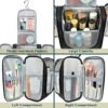 PAVILIA Toiletry Bag Travel Bag for Women Men, Hanging Cosmetic Organizer, Water Resistant Makeup Bag for Accessories Toiletries, Large Travel Essentials Kit (Black) - Image 6