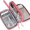 Electronics Accessories Case, Universal Electronics Accessories Organizer Pouch Bag, Waterproof Portable Cable Organizer Bag, Travel Gear Carry Bag for Cord, Charger, Flash Drive, Phone,SD Card,Pink - Image 4