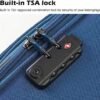 Coolife Luggage 4 Piece Set Suitcase Spinner TSA Lock Softshell lightweight (blue+sliver) - Image 2