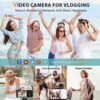 48MP 4K Digital Camera with Flash, Anti-Shake, 16X Zoom - For Photography, Video, Travel with SD Card, 2 Batteries - Image 6