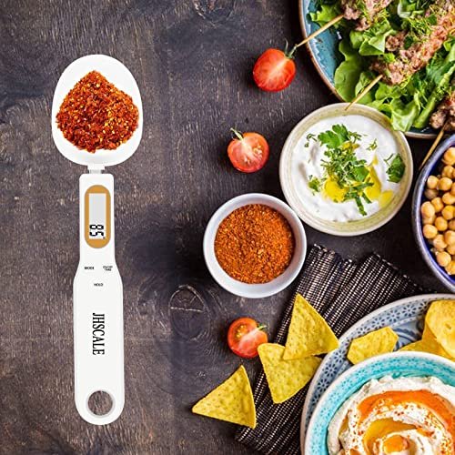 Spoon Scale,Electronic Food Scale 500g/0.1g Weighing for Grams and OZ,Digital Kitchen Scale with Handle Grip and Spout for Coffee Power,Pills,Tea,Flour,Oil,Baking (White) - Image 5