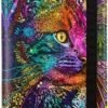 Passport and Vaccine Card Holder Combo Passport Holder with Vaccine Card Slot Wallet Credit Card Protector with RFID Blocking Women Men (vase cat)