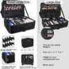 Extra-large Makeup Case, a Must for Double-layer Travel, a Storage Case for Professional Makeup Artists to Put Cosmetics, with Adjustable Partitions and Support - Image 3