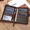 Polare Full Grain Leather Travel Passport Holder RFID Blocking Cover Case With YKK Zipper Travel Document Organizer Wallet Holders 2 Passports - Image 3