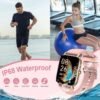 Smart Watch (Answer/Make Calls), 1.85" Smart Watches for Men Women 110+ Sport Modes Fitness Tracker with Sleep Heart Rate Monitor, Pedometer, IP68 Waterproof Fitness Watch for iOS Android, New Pink - Image 7