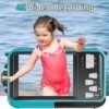 4K Underwater Camera 11FT Waterproof Camera with 32GB Card 48MP Autofocus Dual-Screen Selfie Underwater Camera for Snorkeling Waterproof Compact Floatable Digital Camera 1250mAh Battery Type-C (Blue) - Image 3