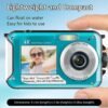 4K Underwater Camera 11FT Waterproof Camera with 32GB Card 48MP Autofocus Dual-Screen Selfie Underwater Camera for Snorkeling Waterproof Compact Floatable Digital Camera 1250mAh Battery Type-C (Blue) - Image 6