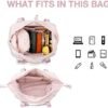 BAGSMART Large Toiletry Bag Travel Bag with Hanging Hook，Gym Bag for Women, Carry on Weekender Overnight Bag, Travel Duffel Bags with Trolley Sleeve - Image 9