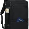 NUBILY Travel Backpack for Men Women 40L Carry on Backpack Airline Approved 17 Inch Laptop Backpack Waterproof Large Backpack Luggage Daypack Business College Weekender Overnight Backpack, Black