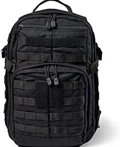 5.11 Tactical Backpack – Rush 12 2.0 – Military Molle Pack, CCW and Laptop Compartment, 24 Liter, Small, Style 56561, Black