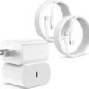 2Pack Phone Charger Fast Charging Cable, [MFi Certified] USB C Wall Charger Fast Charging 20W PD Adapter with 6FT Type-C to Lightning Cable Compatible Phone 14 14 Pro 13 Pro Max 12 11 Xs XR X SE 8