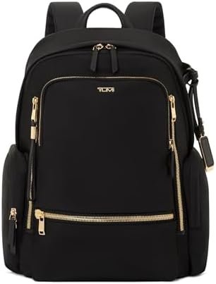 TUMI - Voyageur Celina Backpack - Men's & Women's Backpack - Travel Bag - Black & Gold Hardware