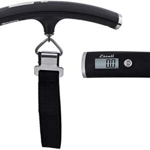 Escali Vello 11050B Hanging Digital Readout Portable Travel Compact Luggae Scale, 110lb Capacity, Black