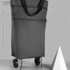 Upgrade Shopping Bag with Wheels Portable Trolley Bags Grocery Cart Hand Pulling Utility with Hand Straps Folding Shopping Cart Travel Bag Carry-on Bag(B0CJ987DHD) - Image 7