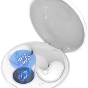 Active Noise Canceling Sleep Headphones,Invisible Sleep Earbuds Wireless Bluetooth,Sleep Earbuds for Side Sleepers,Sleep Headphones,Bluetooth 5.3,for Sleeping,Driving,Cycling,Glacier -White