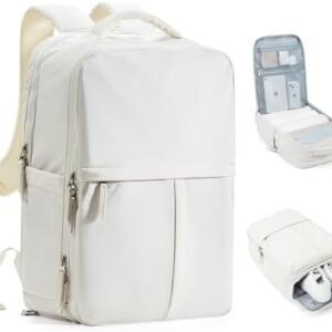 Large Travel Backpack Carry On Flight Approved for Women Men Carry On Backpack for Airplanes Mochila De Viaje Suitcase Backpack for Travel Personal Item Backpack Beige
