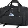 IGOLUMON Gym Bag for Men 55L Sports Duffel Bags Gym Duffle Bag Women with Shoe Compartment & Wet Pocket Water Resistant Travel Duffel Bag Lightweight Weekender Overnight Bag Black