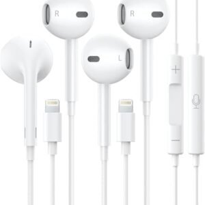 2 Packs-iPhone Headphones for Apple Earbuds Wired Lightning Earphones [Apple MFi Certified] Built-in Microphone & Volume Control Headsets Compatible with iPhone 14/13/12/11/XR/XS/X/8/7/SE/Pro/Pro Max