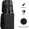 Kenneth Cole REACTION Chelsea 2-Piece Bundle - 20" Chevron Expandable 8-Wheel Carry-On Suitcase & Matching 15" Laptop Backpack, Black - Image 3