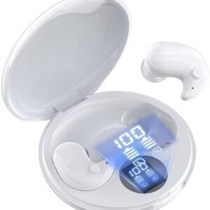 Active Noise Canceling Wireless Sleep Earbuds Invisible - Bluetooth 5.3 Mini Sleeping Earbuds for Side Sleepers Small Ears Canal,Discreet in-Ear Tiny Earphones for Sleeping,Driving,Glacier - White