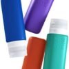 Leak Proof Refillable Silicone Travel Bottles - 3oz Travel Size Containers - Squeeze Bottle with TSA Bag - Image 4
