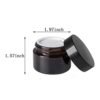 OverNews 1oz Amber Glass Jar, Empty Cosmetic Lotion Containers,with Inner Liners,Black Lid, Spatula - Image 6