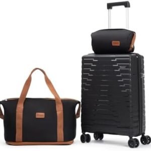 Carry On Luggage 22x14x9 Airline Approved, 20 Inch Carry on Suitcases with Wheels, PP Lightweight Carry-on Luggage, Suitcase with Wheels and TSA Lock