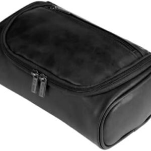 Shcnlery Personalized Small Toiletry Bag for Men,Premium Quality Durable and Stylish Travel Organizer for Travel, Grooming and Personal Care,Waterproof Leather Dopp Kit for Men