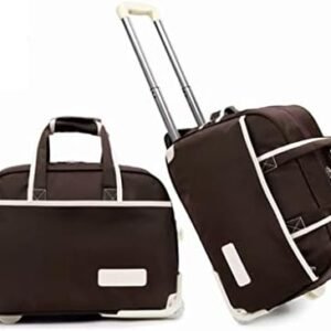 Portable Rolling Tote Travel Bag With Wheels, Waterproof Wheeled Outdoor Duffle Bag Lgihtweight Carry On Luggage Tote Suitcase Unisex-Adult Trolley Bag Overnight Weekender Bag For Women Men ( Color :