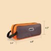 GOX Small Travel Toiletry Bag, Dopp Kit Case For Men, Multifunction Organizer Pouch (Grey/Orange) - Image 6