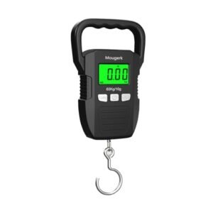 Digital Luggage Weight Scale 132lb 60kg Hanging Scales Fish Scale, 2 AAA Batteries (Not Included) (Black)