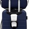 Wrangler Smart Luggage Cup Holder and USB Port, Navy Blue, 2 Piece Set