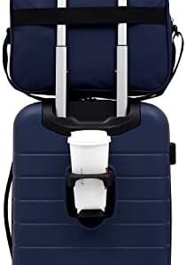 Wrangler Smart Luggage Cup Holder and USB Port, Navy Blue, 2 Piece Set