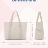 BAGSMART Large Tote Bag For Women, Travel Shoulder Bag Top Handle Handbag with Yoga Mat Buckle for Gym, Work, Travel - Image 6