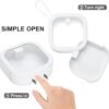 Soleebee 2pcs Portable Hair Tie Organizer Box Qtip Holder, Small Hair Accessory Containers Travel Hair Tie Holder Cotton Swab Dispenser Stackable or Hanging Small Items Storage Box (White) - Image 3