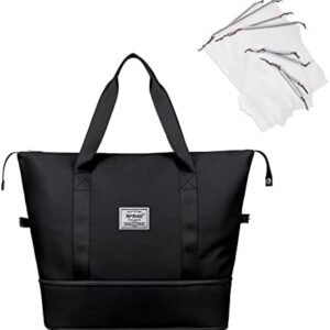 NPBAG Women Travel Duffel Bag, Large Expandable Weekender Carry-on Tote, Gym Workout Bag, Overnight Bag, Mommy Hospital Bag for Labor and Delivery
