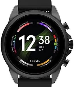 Fossil Gen 6 44mm Touchscreen Smart Watch for Men with Alexa Built-In, Fitness Tracker, Activity Tracker, Sleep Tracker, GPS, Speaker, Music Control, Smartphone Notifications