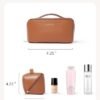 EACHY Travel Makeup Bag,Large Capacity Cosmetic Bags for Women,Waterproof Portable Pouch Open Flat Toiletry Bag Make up Organizer with Divider and Handle - Image 6