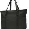 BAGSMART Large Tote Bag For Women, Travel Shoulder Bag Top Handle Handbag with Yoga Mat Buckle for Gym, Work, Travel