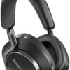 Bowers & Wilkins Px8 Over-Ear Wireless Headphones, Advanced Active Noise Cancellation, Luxurious Materials, 30-Hour Battery Life, 15-Min Quick Charging, Black