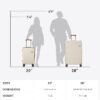LUGGEX Carry On Luggage 22x14x9 Airline Approved - 35L Polycarbonate Expandable Hard Shell Suitcase with Duffle Bag (Beige, 20/Duffle/Toiletry) - Image 9