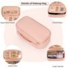 OCHEAL Small Cosmetic Bag,Portable Cute Travel Makeup Bag for Women and girls Makeup Brush Organizer cosmetics Pouch Bags-Pink - Image 3